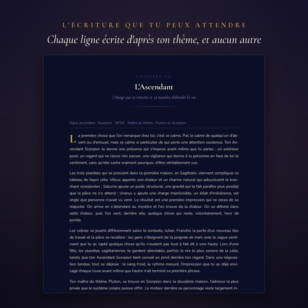 Gros plan sur une page rédigée du Rapport Complet